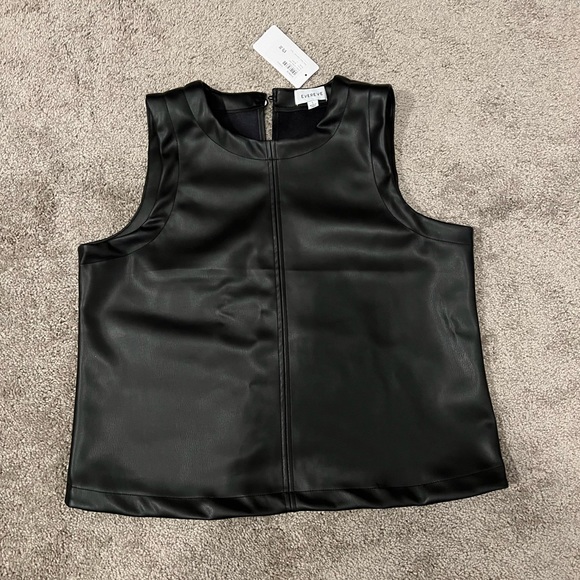 Ava Faux Leather Tank NWT - Picture 1 of 6